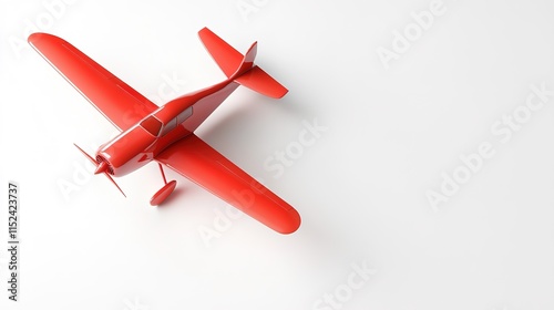Red airplane toy travel concept
