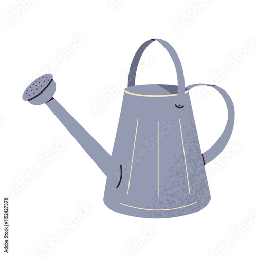 Garden watering can. Isolated on a white background. Flat vector illustration.