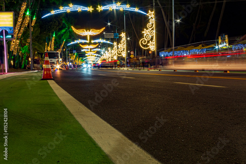  Praia de Pajuçara Maceió Alagoas  Brasil noite natal photo