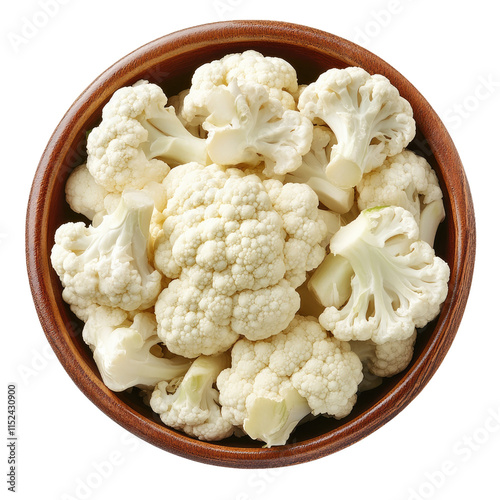 Bowl of Raw Cauliflower Iso...