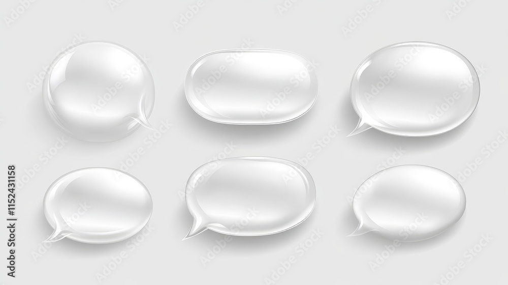 Set of speech bubbles. Speak bubble text, cartoon chatting box, message box. Blank empty vector white speech bubbles. Cartoon balloon word design, 3d white speech bubble, social media chat message. Set of speech bubbles. Speak bubble text, cartoon chatting box, message box. Blank empty vector white speech bubbles. Cartoon balloon word design, 3d white speech bubble, social media chat message.