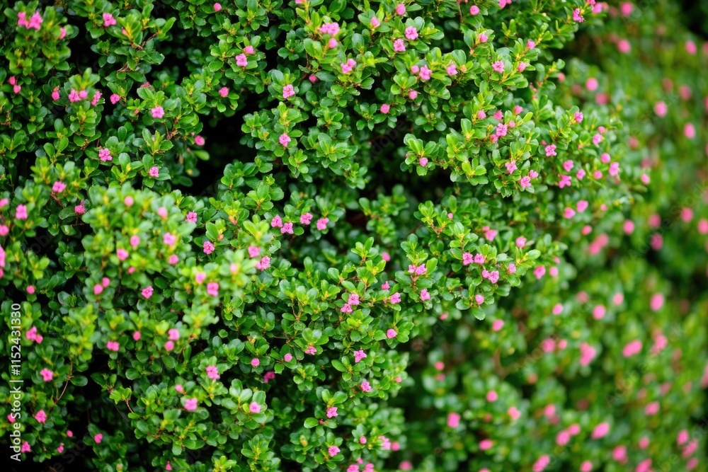 A close-up view of a bush with vibrant pink flowers, ideal for use in gardening or nature-themed designs A close-up view of a bush with vibrant pink flowers, ideal for use in gardening or nature-themed designs