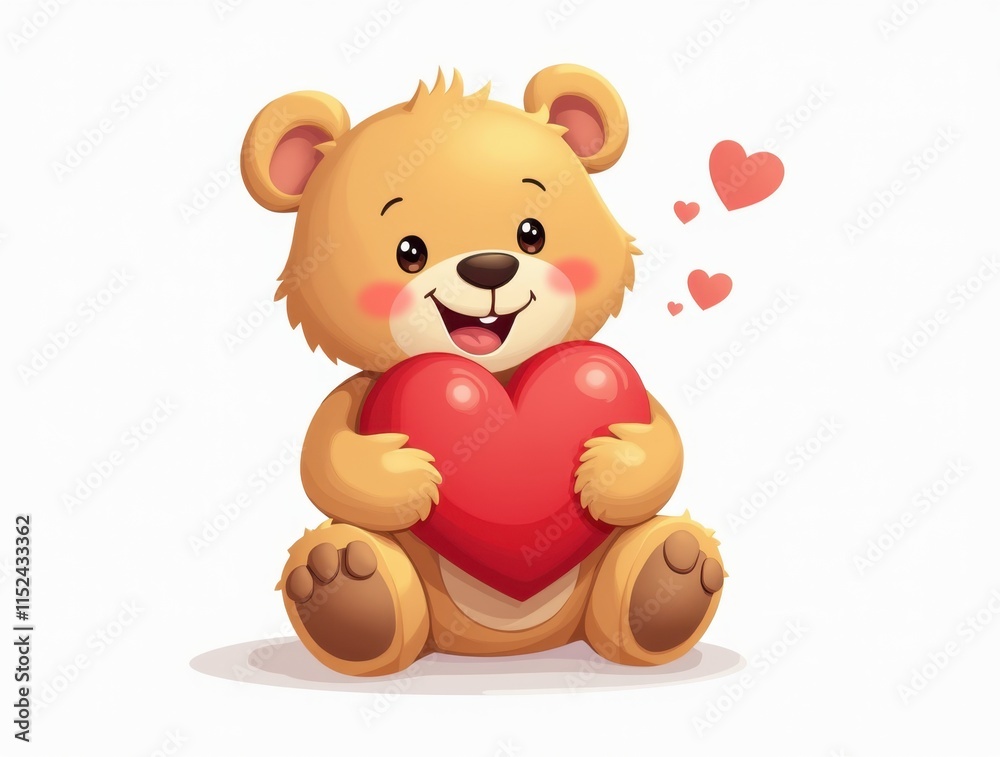 Fototapeta premium teddy bear with heart