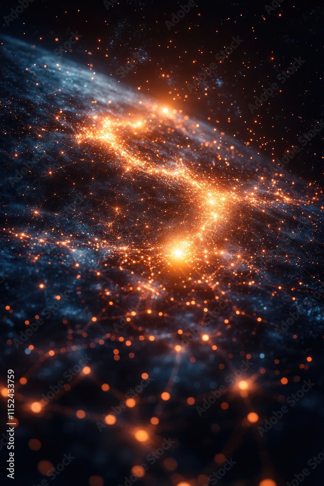Obraz premium A space image showing a galaxy with stars in the background, suitable for use in astronomy-related projects or as a decorative element