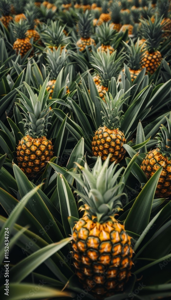 Vibrant pineapple field a lush tropical landscape showcasing nature s bounty and fertility Vibrant pineapple field a lush tropical landscape showcasing nature s bounty and fertility