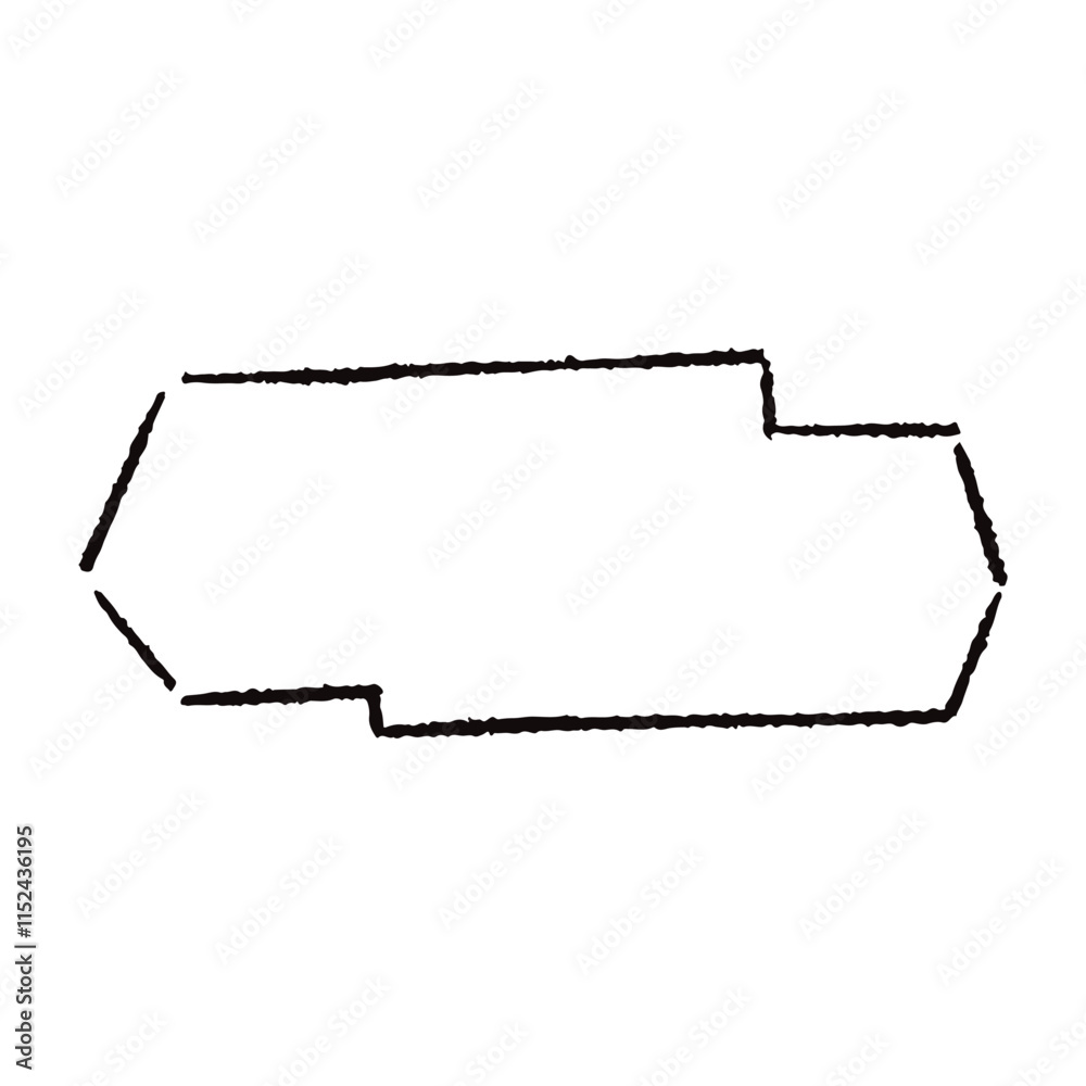 手描きのカクカクの吹き出し