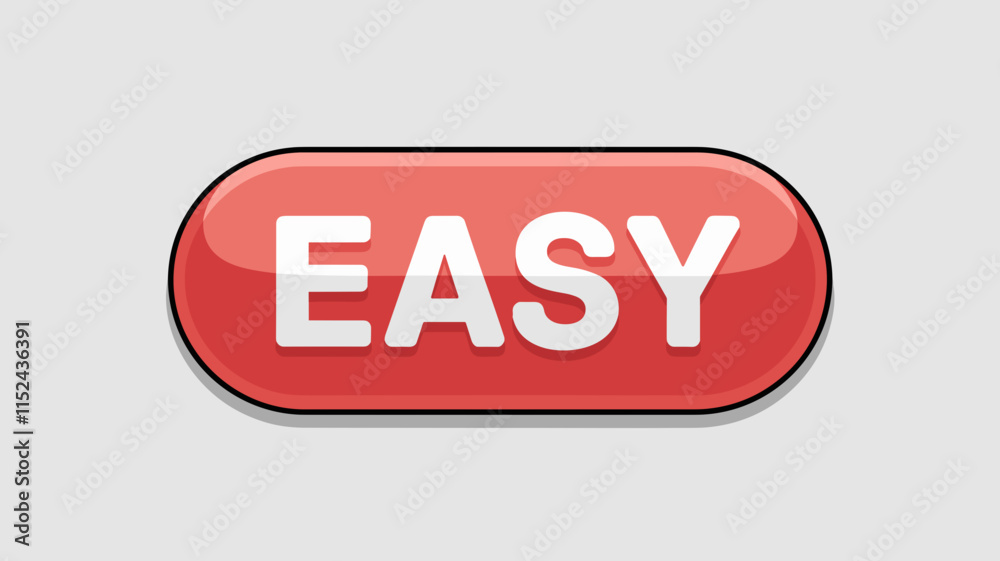 Big Red Easy Button Illustration for Motivation Big Red Easy Button Illustration for Motivation