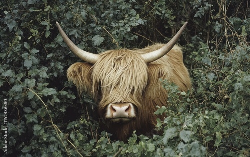 Highland Cow Hiding