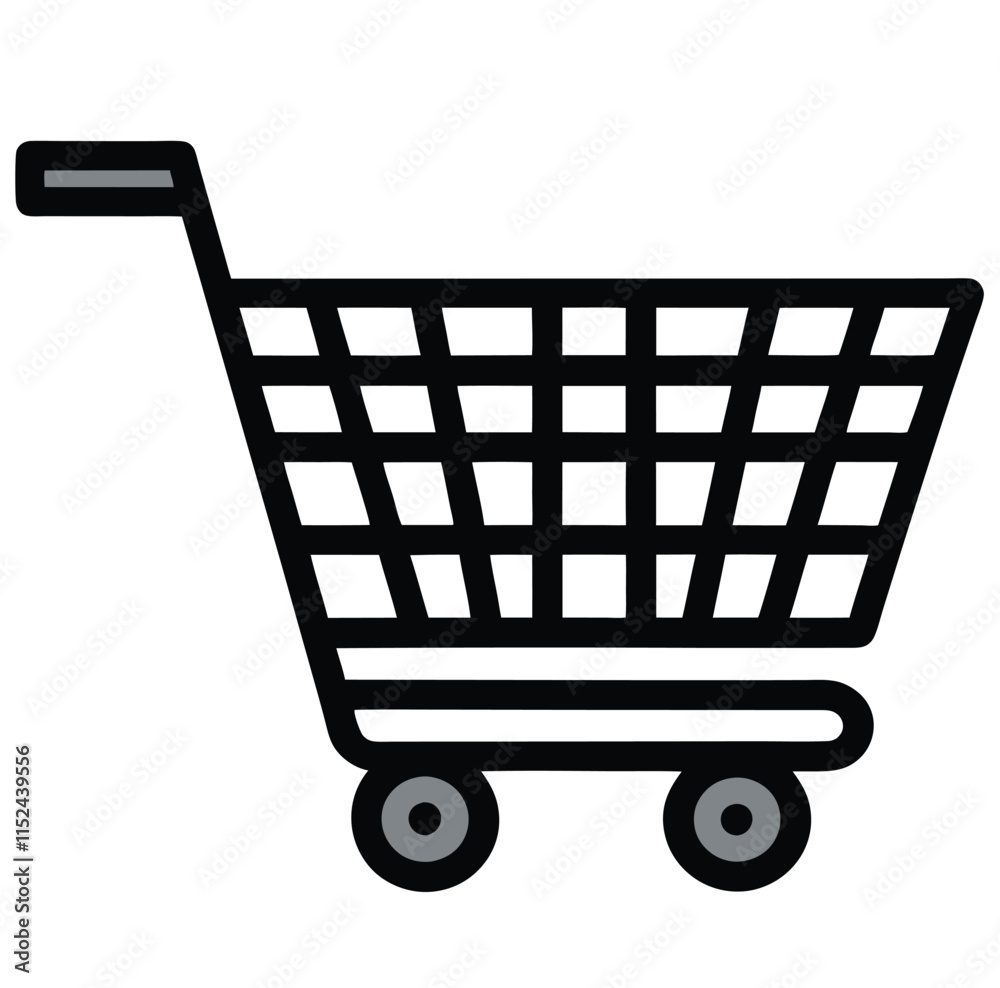 High-Resolution Shopping Cart Icon for Website and App Design High-Resolution Shopping Cart Icon for Website and App Design