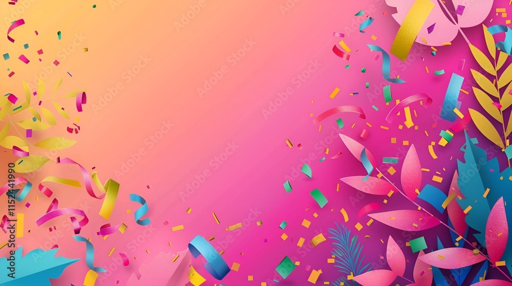 Fototapeta premium happy new year with peper cutt 2025
