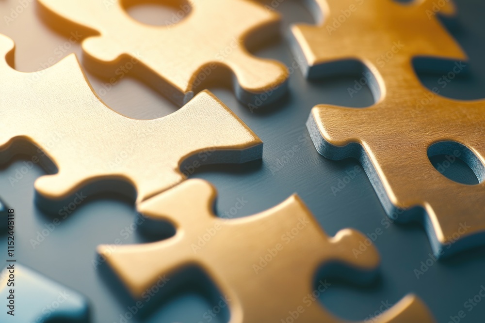 A close-up view of a single puzzle piece sitting on a table, ready to be used in a larger puzzle A close-up view of a single puzzle piece sitting on a table, ready to be used in a larger puzzle