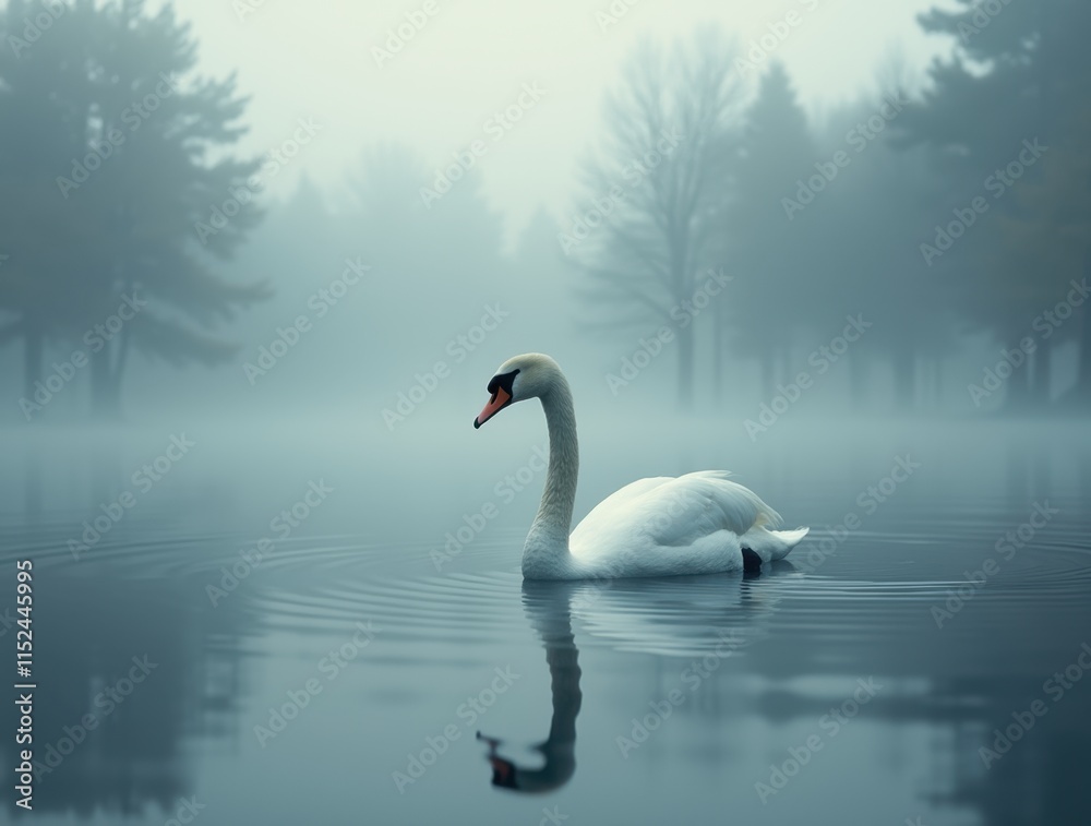Fototapeta premium swan on the lake
