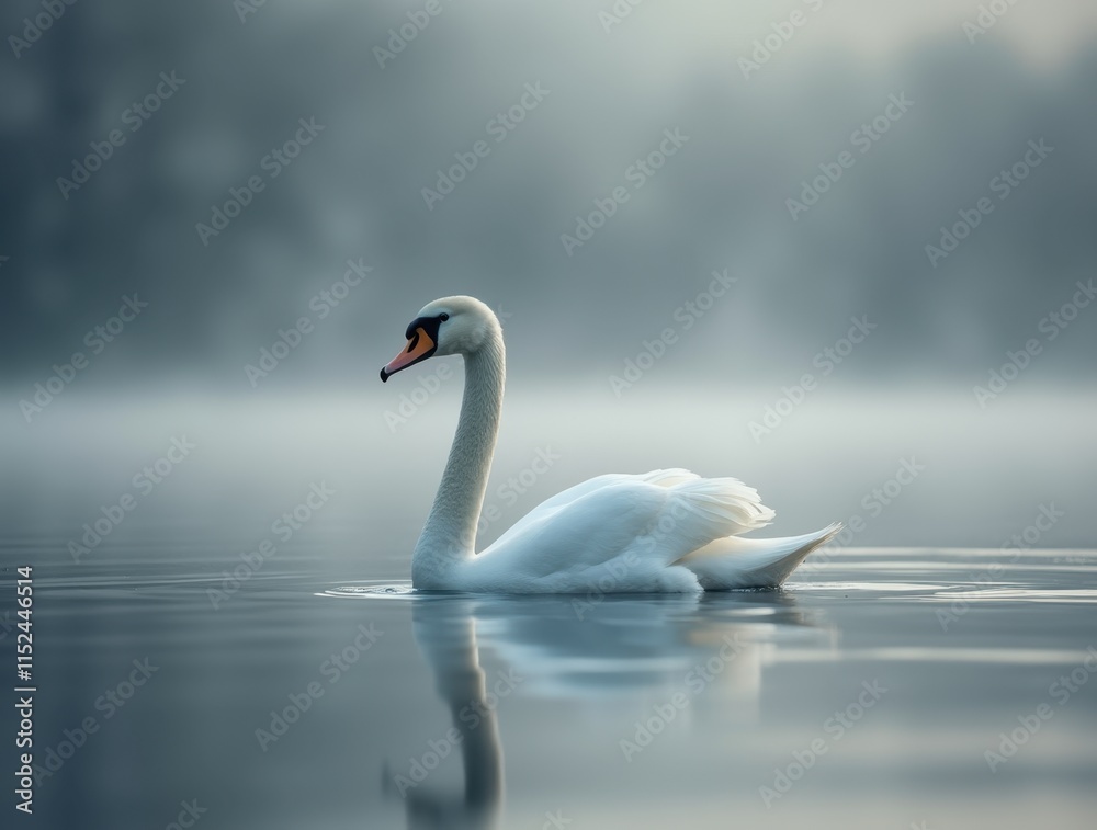 Fototapeta premium swan on the lake