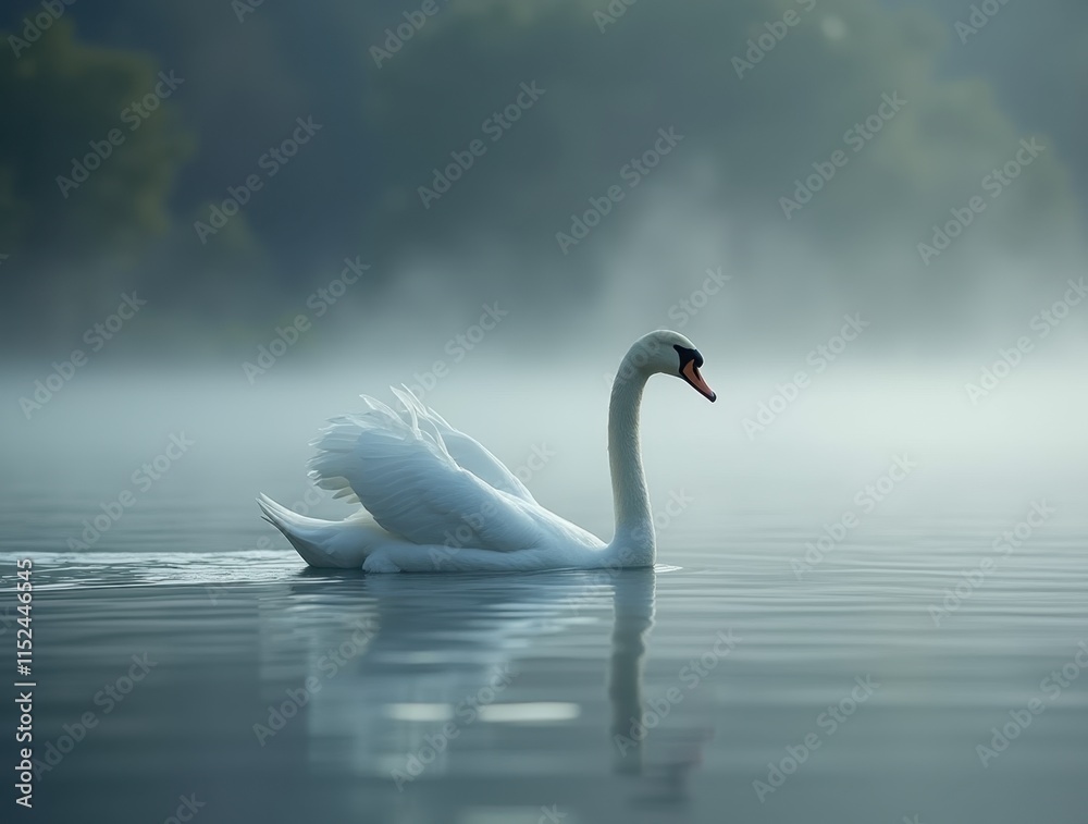 swan on the water swan on the water