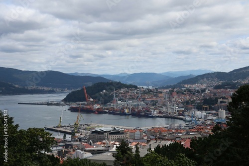 Astillero en la ría de Vigo. Galicia. photo