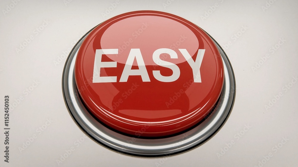 Bold Red Easy Button for Instant Solutions Bold Red Easy Button for Instant Solutions