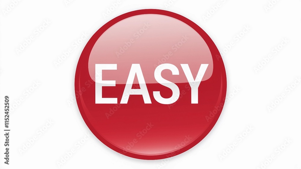Bold Red Easy Button for Instant Solutions Bold Red Easy Button for Instant Solutions
