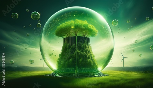 Green Energy Nuclear with Trees Inside Bubbles Future Nuclear Sustainability