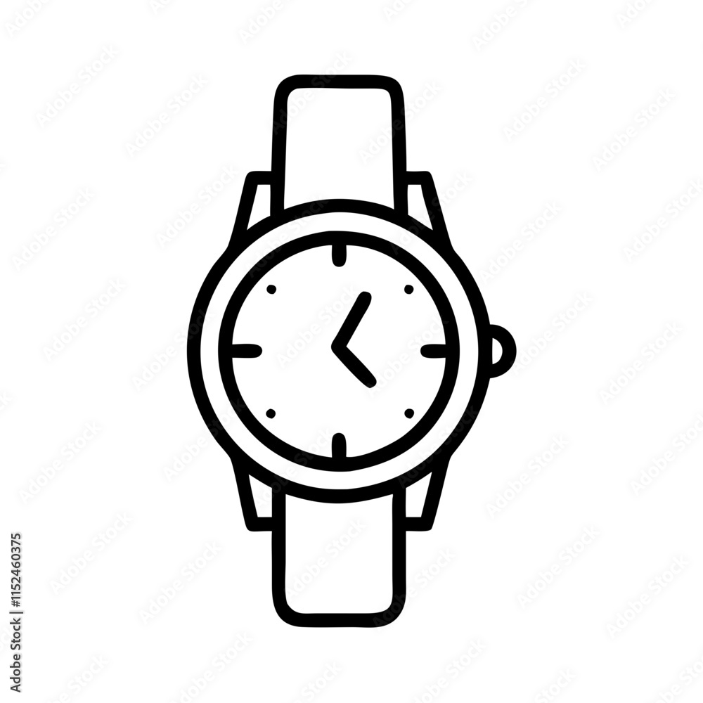 Wristwatch icon in modern outline style Wristwatch icon in modern outline style