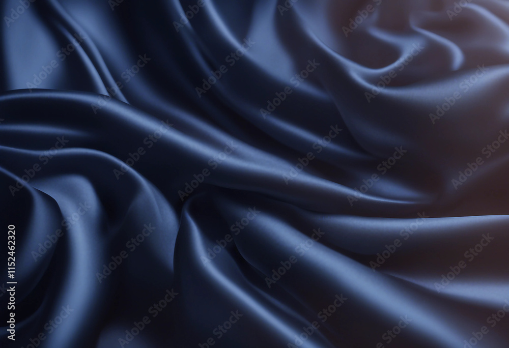 Abstract dark blue background Silk satin Navy blue color Elegant background with space for design So Abstract dark blue background Silk satin Navy blue color Elegant background with space for design So
