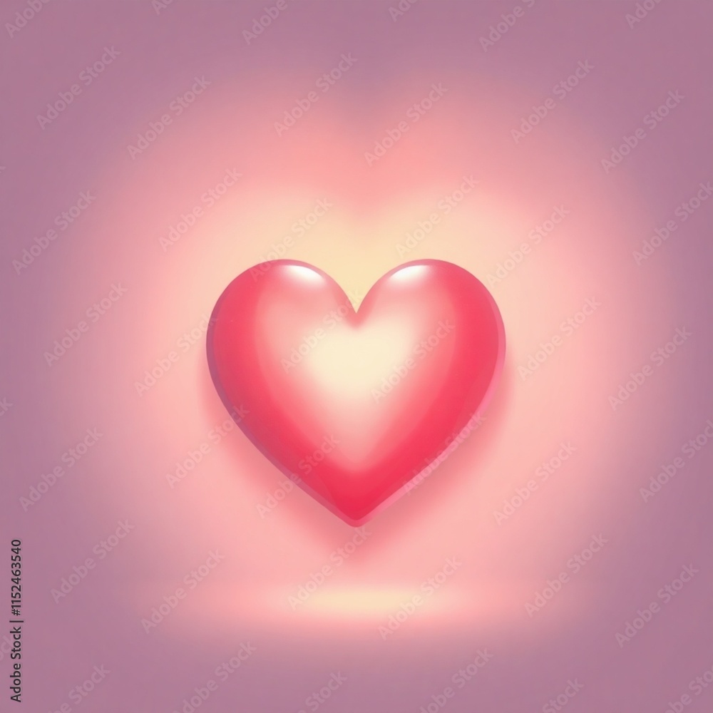 A heart illustration bathed in gentle soft light, smooth gradient transition, seamless color blending, diffused shadows, subtle illumination A heart illustration bathed in gentle soft light, smooth gradient transition, seamless color blending, diffused shadows, subtle illumination
