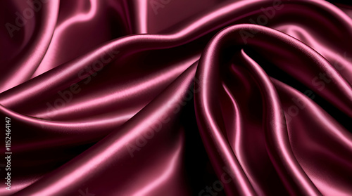 Smooth silk fabric is a luxurious material known for its soft, lustrous texture and elegant drape. The natural luster of the fabric. AI Illustration.