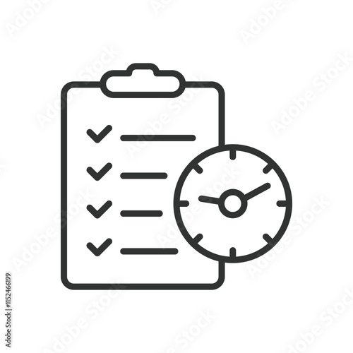 Fast tasks, icon in line design. Fast tasks, quick task, rapid work, speedy tasks, task efficiency, fast productivity, time management on white background vector. Fast tasks editable stroke icon