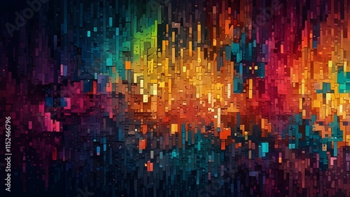 Wallpaper Mural Abstract background of multicolored pixels Generative AI Torontodigital.ca