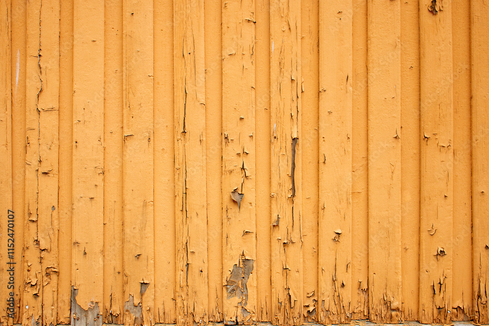 Background –old flaking galvanized and painted corrugated iron wall metallic structure
