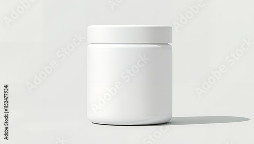 white plastic bottle on white background