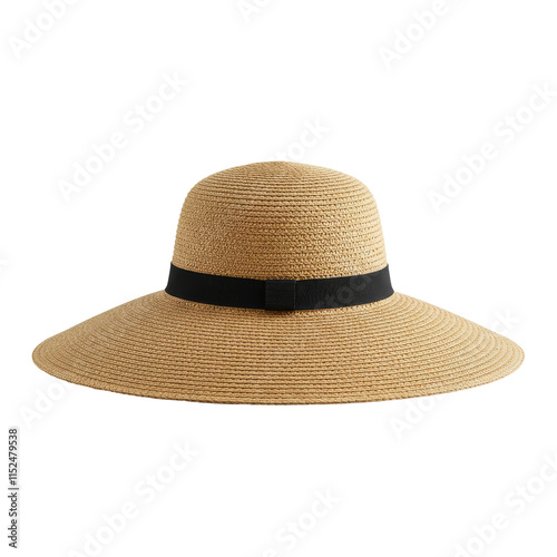 women hat png, straw hat, isolated hat, beach hat on transparent background, cutout