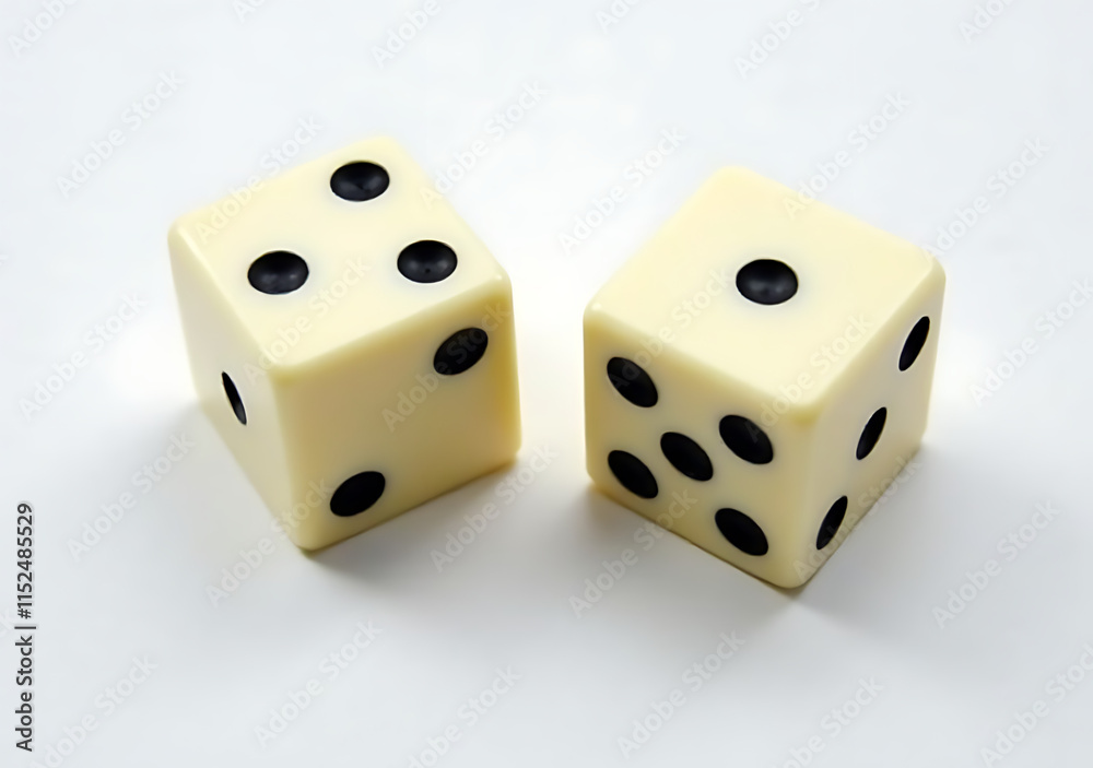 dice pieces removed two standard dice black dots dice pieces removed two standard dice black dots