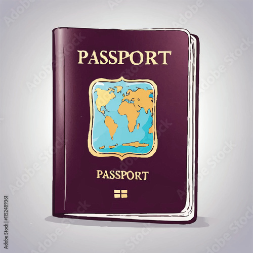 3D Vector Illustration of a Passport and Travel Documents: A Visual Identity for International Journey, Citizenship, Immigration, and Visa – Perfect for Travel, Airport, and Business Designs