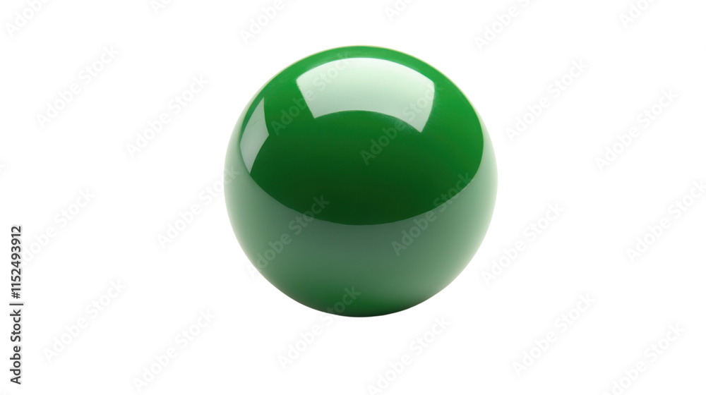 Green billiard ball, transparent background Green billiard ball, transparent background