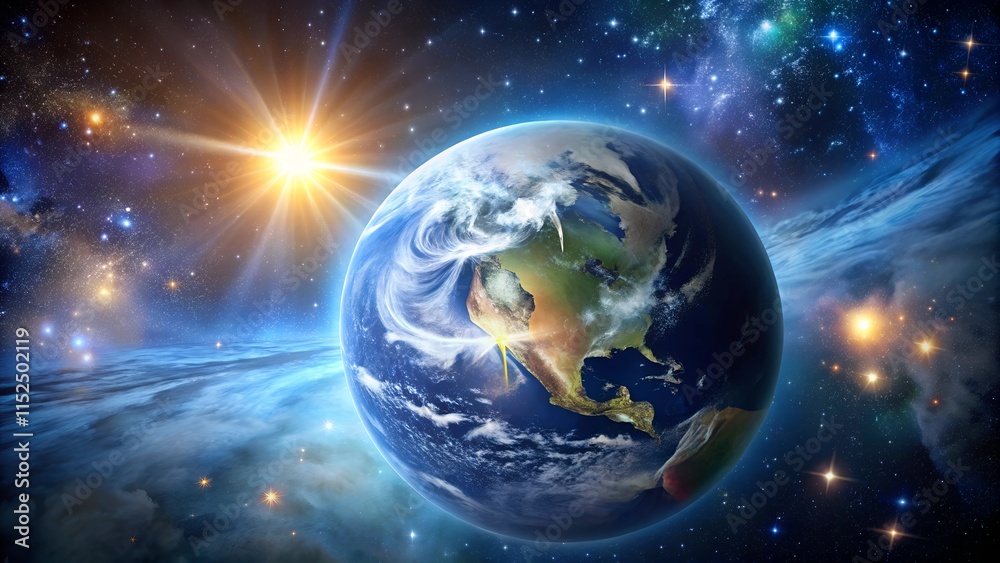 Earth illuminated in space with a glowing atmosphere, sparkling stars, and the bright sunlight Space Desktop Wallpapers Business Backgrounds ads beauty, galaxy, celestial, orbit Earth illuminated in space with a glowing atmosphere, sparkling stars, and the bright sunlight Space Desktop Wallpapers Business Backgrounds ads beauty, galaxy, celestial, orbit