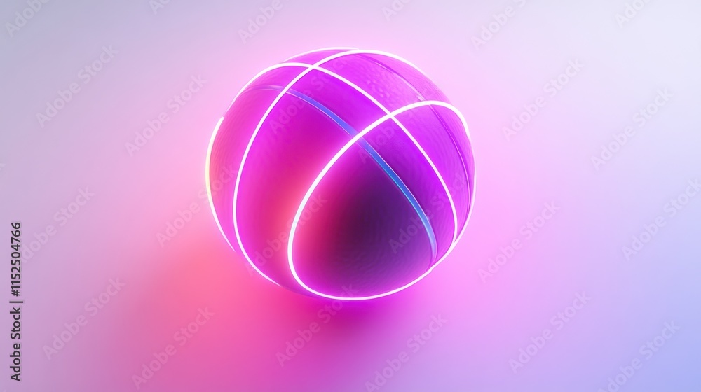 Obraz premium Neon Basketball