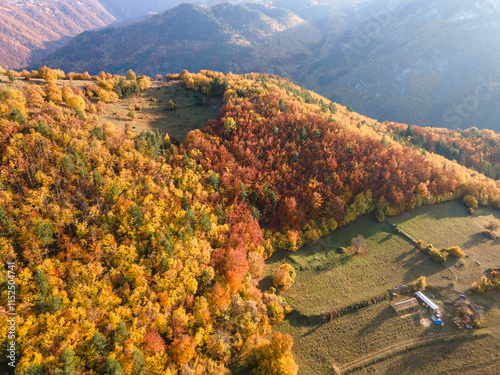 Rhodope mountain near village of Borovo, Bulgaria photo