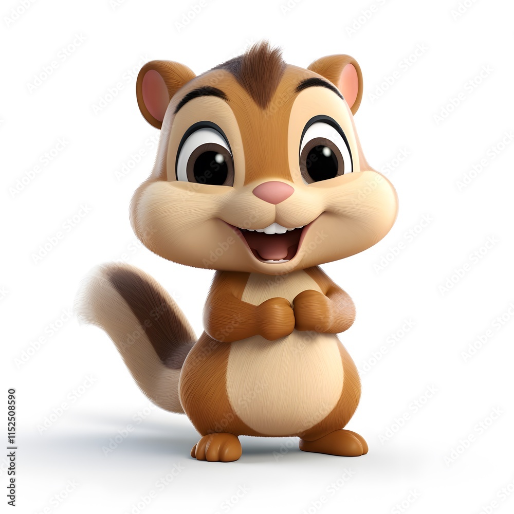 Fototapeta premium Cute 3D Chipmunk Character