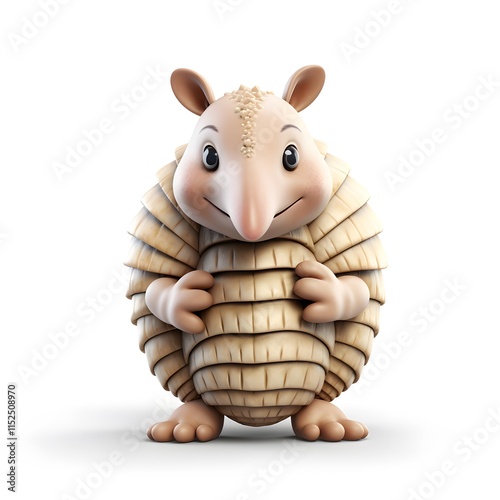 Cute 3D Armadillo Character