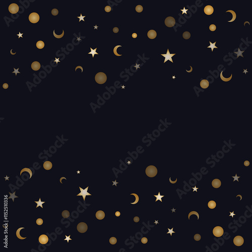 Random flying star and dot pattern