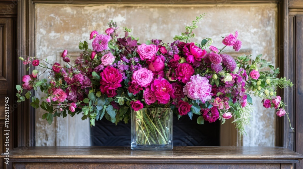 Fototapeta premium Vibrant Pink Floral Arrangement in Elegant Display for Home Decor
