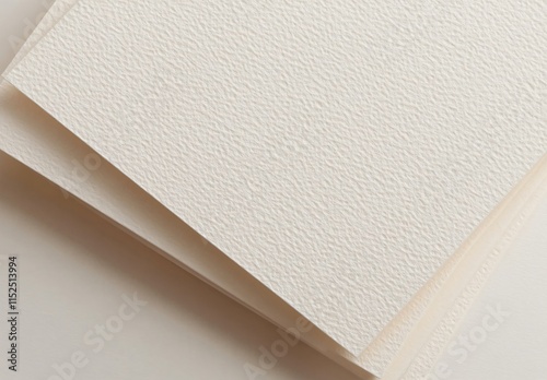 Cream Textured Paper Sheets Background Close Up