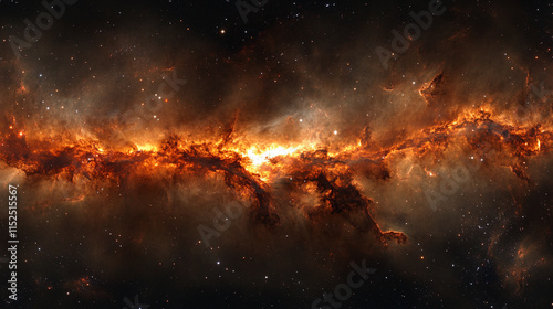 A 360-degree equirectangular projection space background featuring a nebula, stars, and an environment map in an HDRI spherical panorama, symbolizing vastness, infinity, and cosmic exploration