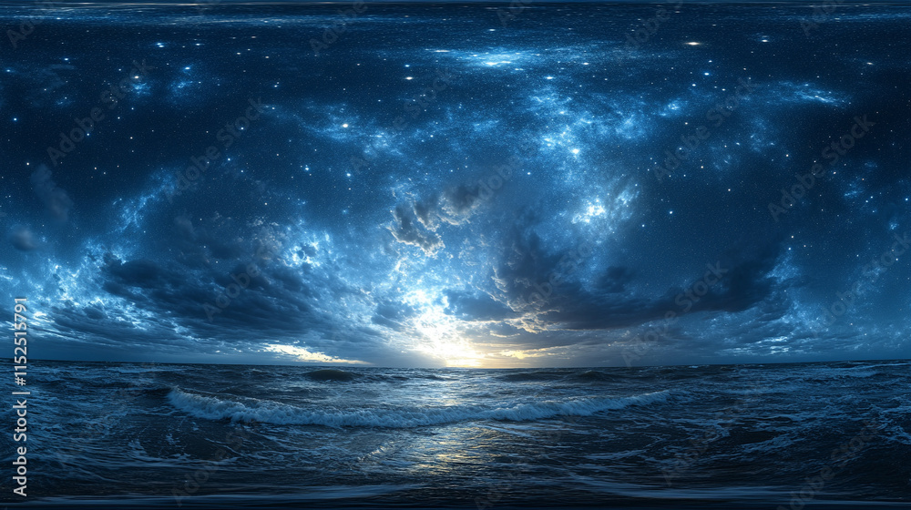 A 360-degree equirectangular projection space background featuring a nebula, stars, and an environment map in an HDRI spherical panorama, symbolizing vastness, infinity, and cosmic exploration
A 360-degree equirectangular projection space background featuring a nebula, stars, and an environment map in an HDRI spherical panorama, symbolizing vastness, infinity, and cosmic exploration