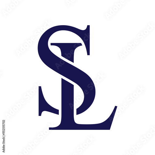 logo design vector initial letter sl
