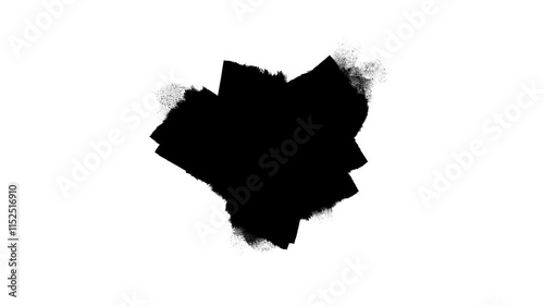 Paint brush transition Abstract stroke black and white background, animation of paint splash. Brush stroke black and white transition background
