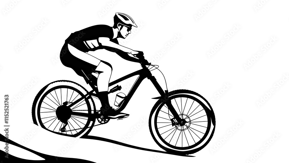 silhouette of a cyclist silhouette of a cyclist