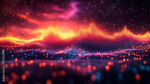 Market trends depicted an animated graph showcasing evolving patterns and consumer behaviors in a vibrant engaging display