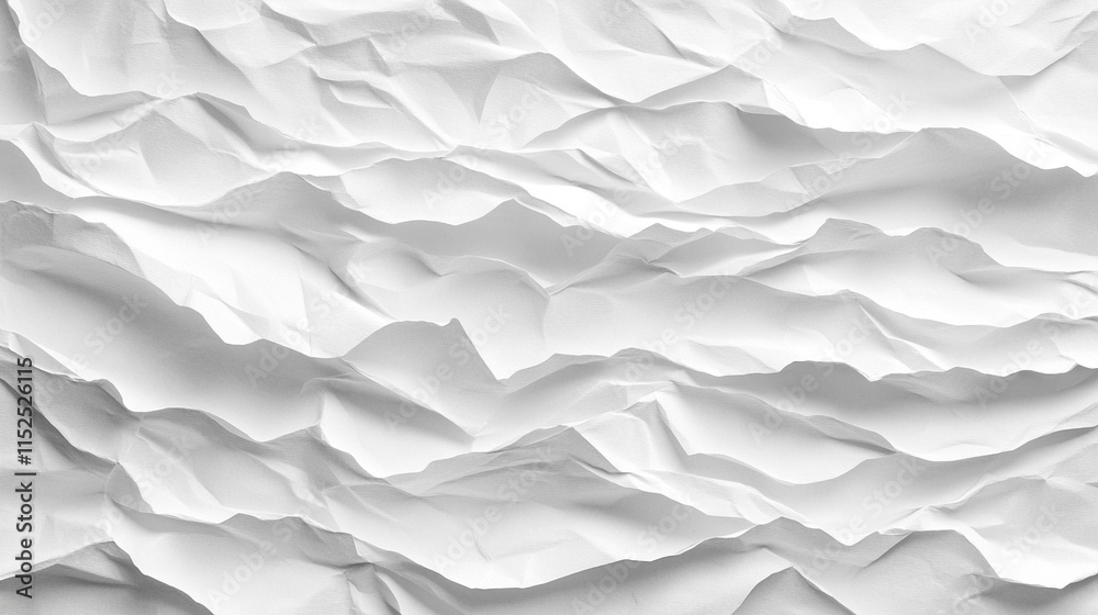 Blank white crumpled and creased paper texture background symbolizing chaos, disarray, and the fragility of order, offering a stark and raw representation of disruption and the unexpected
Blank white crumpled and creased paper texture background symbolizing chaos, disarray, and the fragility of order, offering a stark and raw representation of disruption and the unexpected
