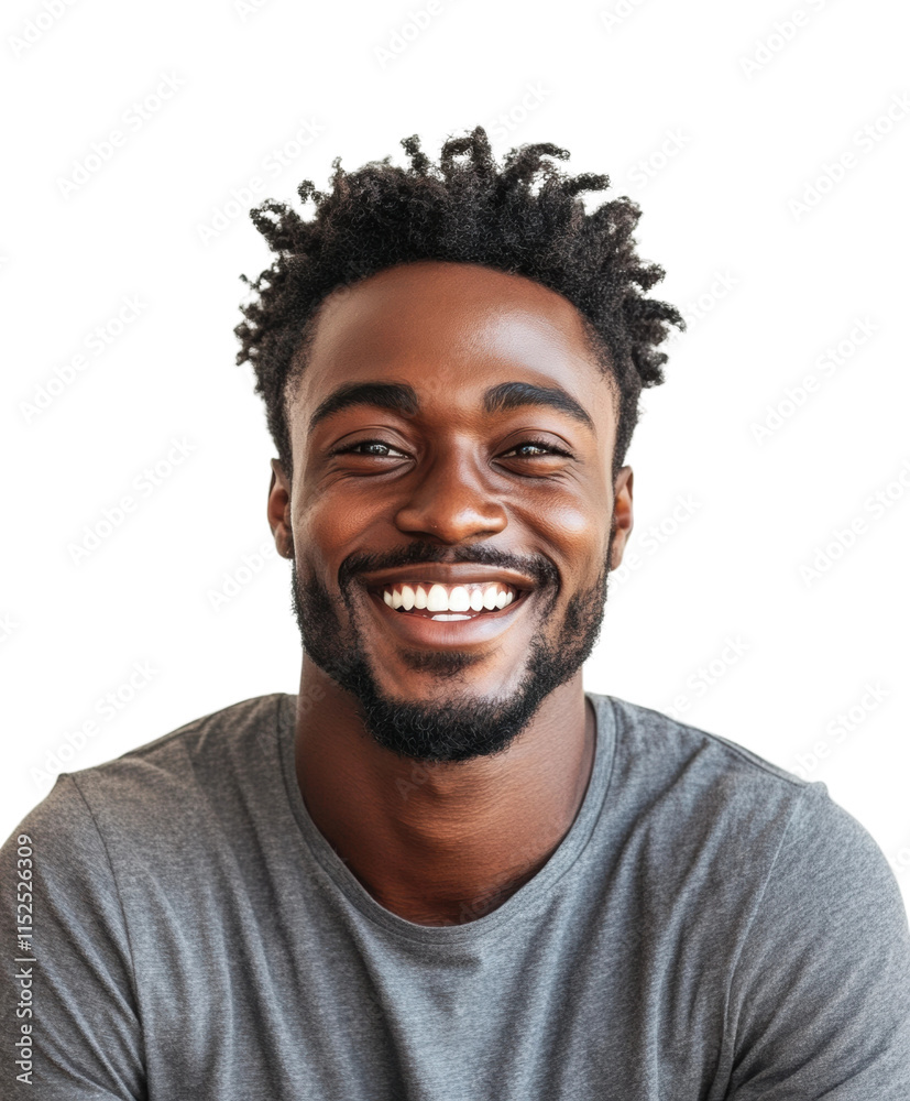 Cheerful man in grey sweater with broad smile, close-up portrait, cozy and confident look, perfect for lifestyle themes isolated on transparent background Cheerful man in grey sweater with broad smile, close-up portrait, cozy and confident look, perfect for lifestyle themes isolated on transparent background